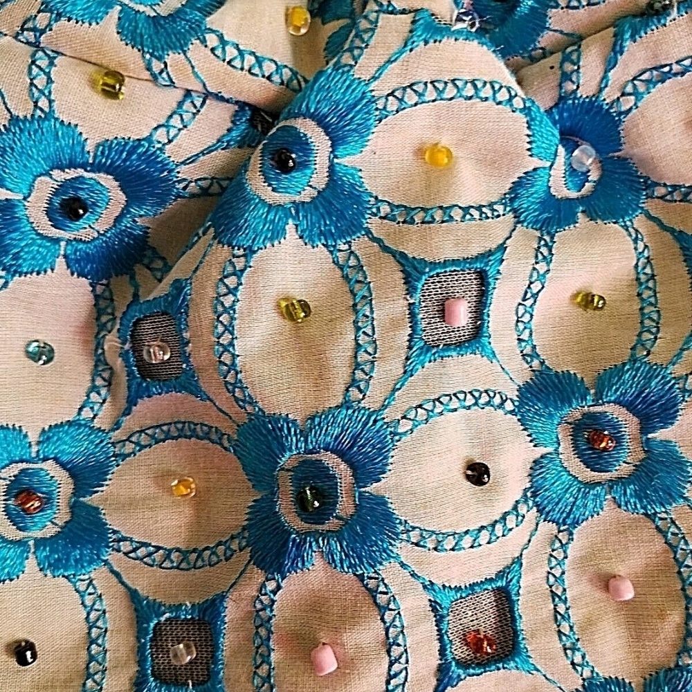 Embroided Handbag Margaret's beads ethnic unique - Picture 4 of 7